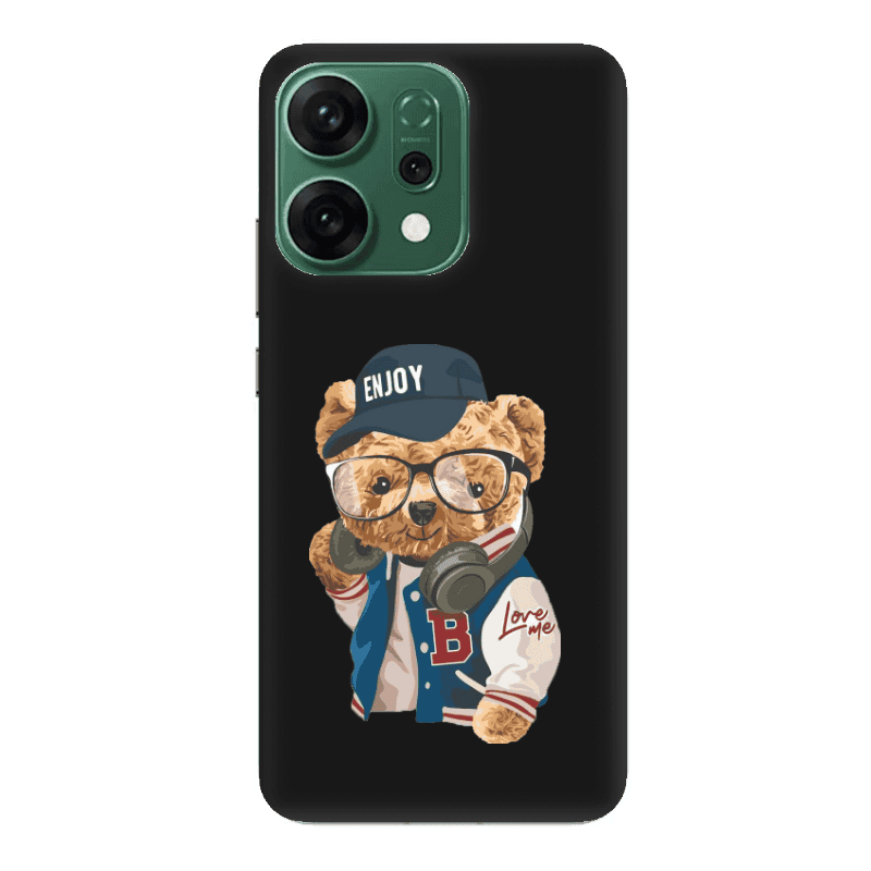 Oppo RENO 14 Enjoy Black Colored Silicone TPU Θήκη